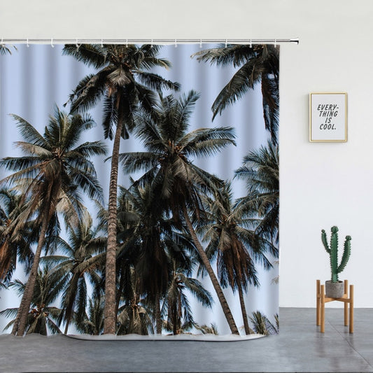 Palm Tree Sky Style Garden Shower Curtain - Clover Online