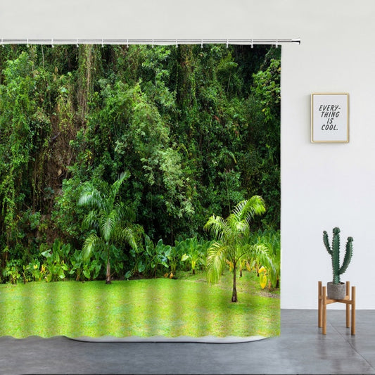 Tropical Jungle Clearing Garden Shower Curtain - Clover Online