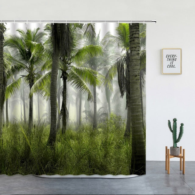 Tropical Misty Jungle Shower Curtain - Clover Online