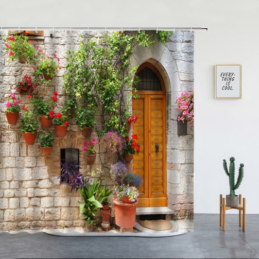Retro Arched Doorway Garden Shower Curtain - Clover Online