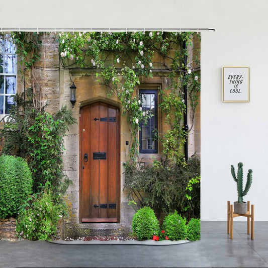 Country House Door Garden Shower Curtain - Clover Online