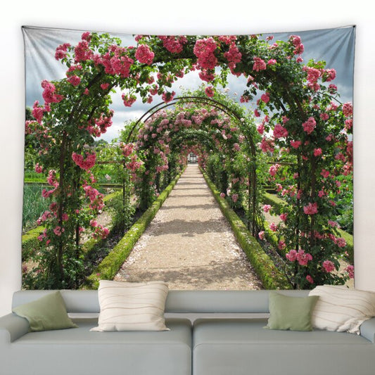 Climbing Rose Archway Garden Tapestry - Clover Online