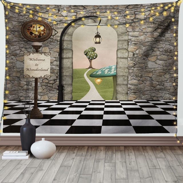 Alice In Wonderland Style Garden Tapestry - Clover Online