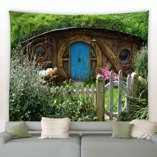 Hidden Hobbit House Style Garden Tapestry - Clover Online