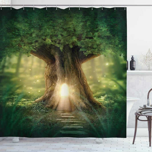 Tree of Life Style Garden Shower Curtain - Clover Online