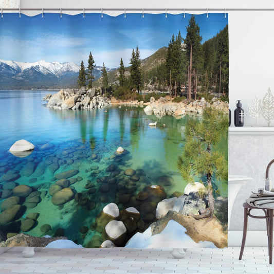 Lake Tahoe Style Garden Shower Curtain - Clover Online