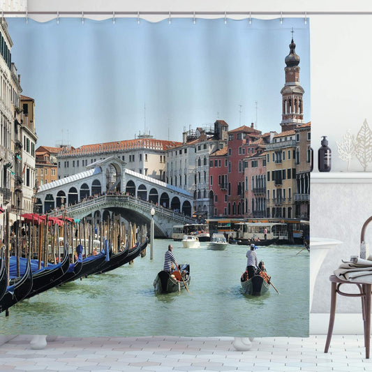 Venice City View With Gondolas Garden Shower Curtain - Clover Online