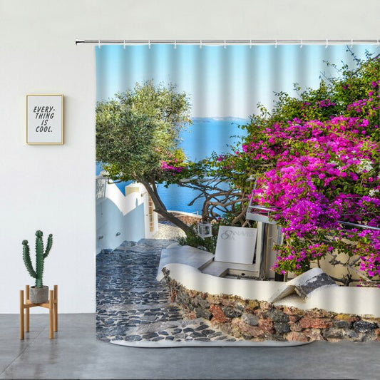 Mediterranean Path To Beach Garden Shower Curtain - Clover Online
