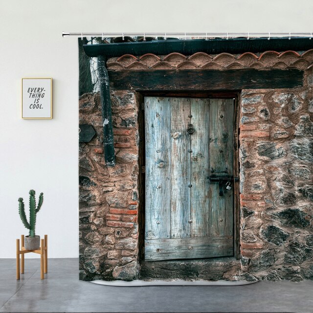 Barn Style Door Garden Shower Curtain - Clover Online