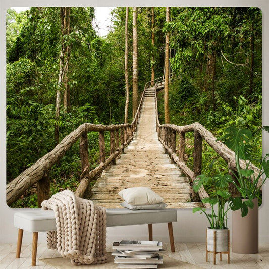 Tree Top Jungle Bridge Garden Tapestry - Clover Online