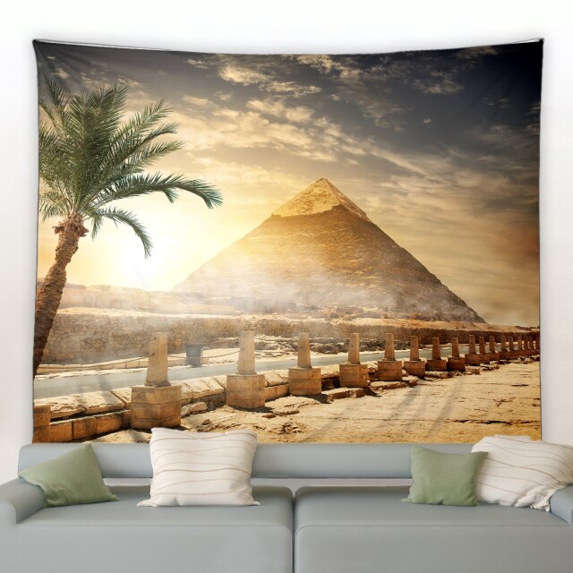 Egyptian Pyramid Landscape Garden Tapestry - Clover Online