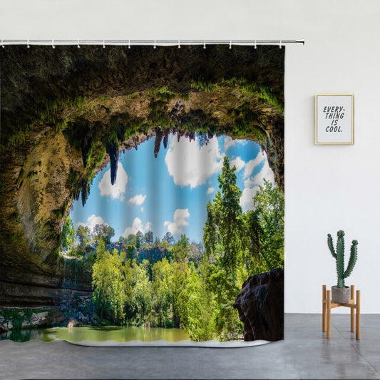 Secret Forest Cave Garden Shower Curtain - Clover Online