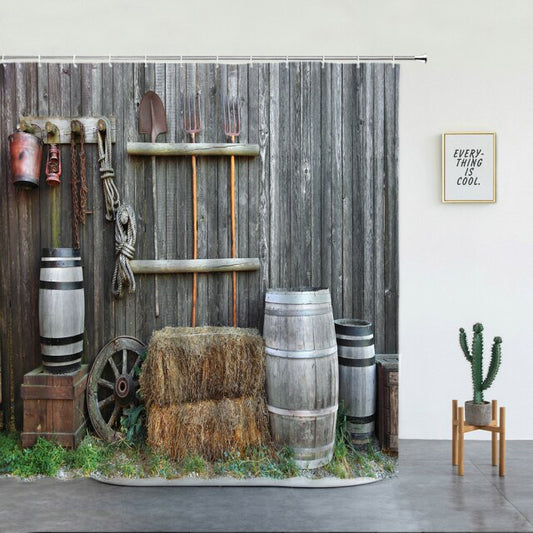 Storage Shed With Tools Garden Shower Curtain - Clover Online