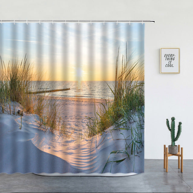 Sand Walkway Beach Garden Shower Curtain - Clover Online