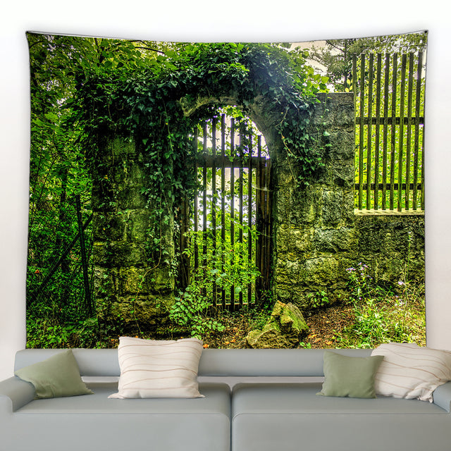 Secret Garden Iron Gate Tapestry - Clover Online